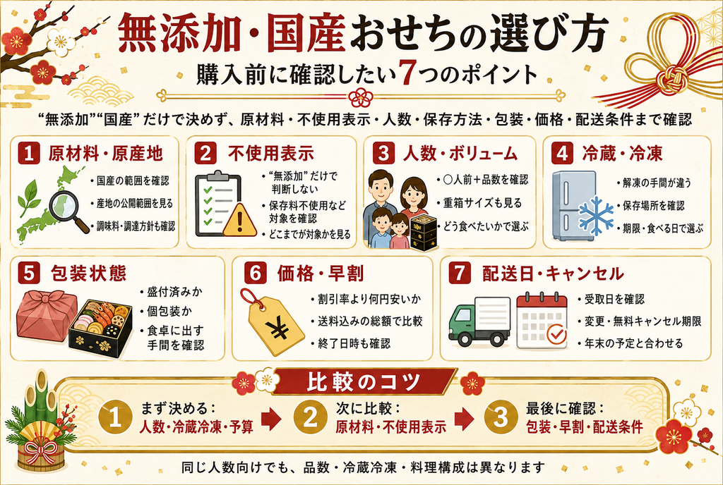 無添加・国産おせちの選び方|購入前に確認したい7つのポイント